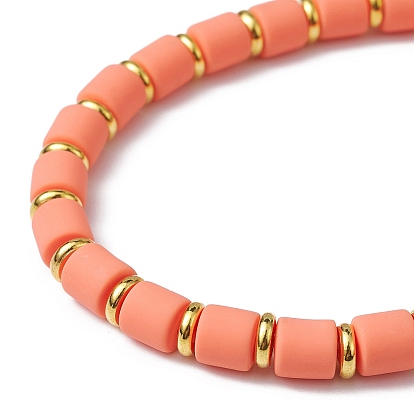 Polymer Clay Column Beaded Stretch Bracelets