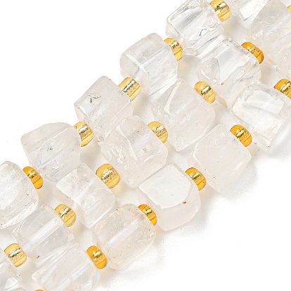 Природных кристаллов кварца бисер нитей, куб из горного хрусталя, с бисером