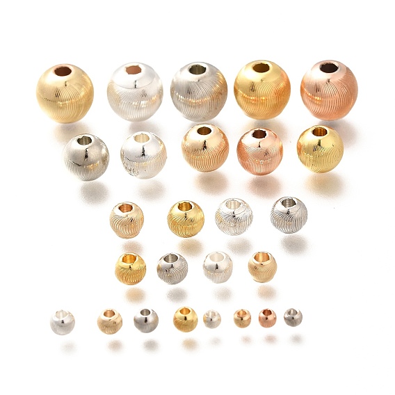 Латунные бусины, долговечный, без кадмия и без свинца, круглые