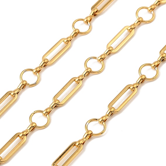 304 овальные звенья из нержавеющей стали с кольцевыми звеньями, ионное покрытие (ip), несварные, с катушкой