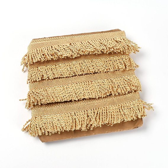 Ruban de gland en soie de polyester, avec carte, plat