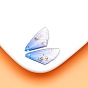 Transparent Resin Pendants, Wing Charms with Gold Foil