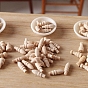 Ornements miniatures de bouton en bois, accessoires de maison de poupée micro paysage, faire semblant de décorations d'accessoires