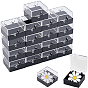 Transparent Plastic Packing Boxes, for Gemstone, Square