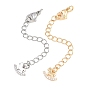 Brass Curb Chain Extender, End Chains with Lobster Claw Clasps and Cubic Zirconia Charms, Hobbyhorse