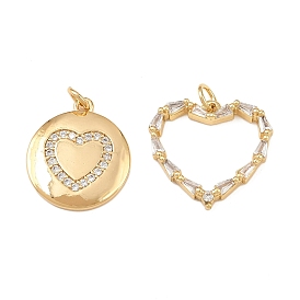 Латунные микропаве прозрачные подвески с фианитом, с целью перехода в кольце, долговечный, без кадмия и без свинца, реальный 18 k позолоченный