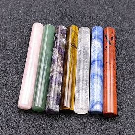 Natural Gemstone Healing Column Stone Ornaments, Reiki Stone for Energy Balancing Meditation Therapy