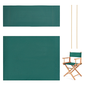 Housse de remplacement pour chaise en toile, avec bâton en bois, rectangle
