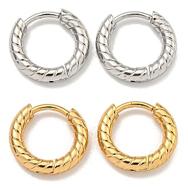 202 Stainless Steel Huggie Hoop Earrings with 304 Stainless Steel Pins for Women