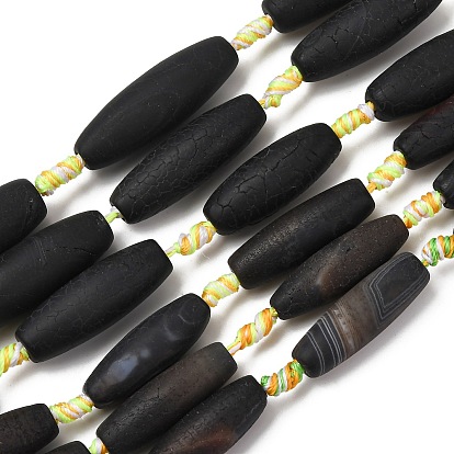 Природный агат бисер нитей, окрашенная и подогревом, рис