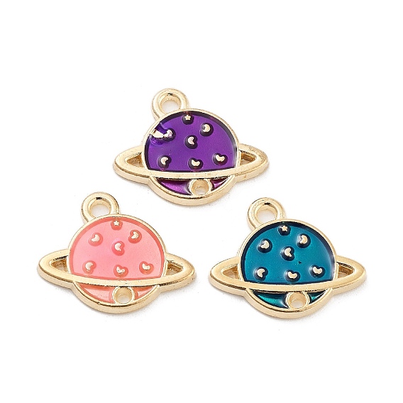 Подвески из эмалевого сплава с покрытием из легкого золота, без кадмия и без свинца, очарование планеты