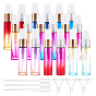 Empty Portable Matte Glass Spray Bottles, Fine Mist Atomizer, Aluminium Oxide Spary Head with Plastic Dust Cap & Funnel Hopper & Transfer Pipettes