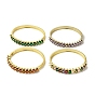 Brass Pave Cubic Zirconia Hinged Bangles for Women, Golden