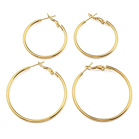Ion Plating(IP) 316 Surgical Stainless Steel Hoop Earrings for Women, Long-Lasting Plated