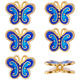 6Cuentas de cloisonné hechas a mano, dorado