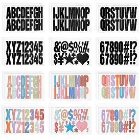 6 наборы 2 цветные бумажные самоклеящиеся наклейки, письмо и номер, Украшение дневника для фотоальбома своими руками