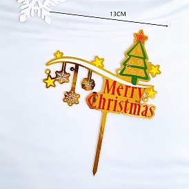 Бумажные торты с рождественской звездой, принадлежности для украшения торта, Рождественская елка со словом веселье