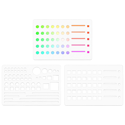 3шт. акриловый шаблон для ведения дневника, прямоугольные