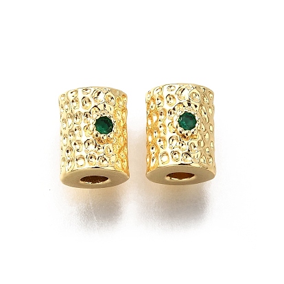 Латунные микро проложить кубического циркония бусы, колонка, стойки покрытие, без кадмия и без свинца, долговечный