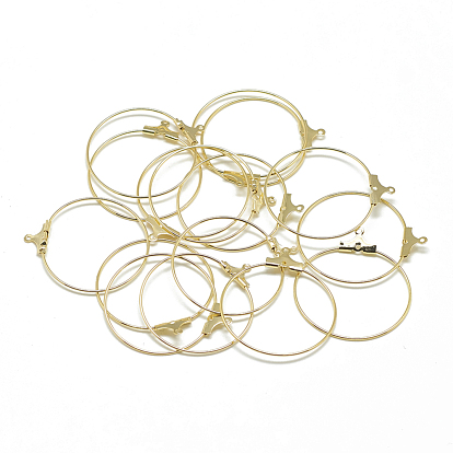Brass Pendants, Hoop Earring Findings, Ring with 2 Loops