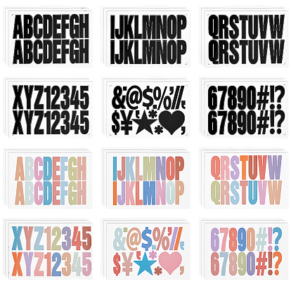 6 наборы 2 цветные бумажные самоклеящиеся наклейки, письмо и номер, Украшение дневника для фотоальбома своими руками