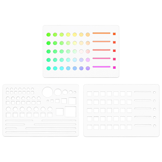 3Modèle de planification de journal en acrylique (pièces), rectangle