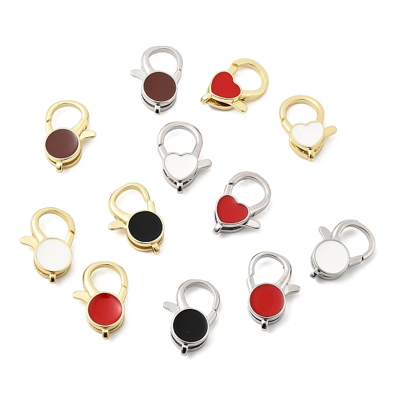 Латунные эмалированные застежки-лобстеры, без свинца и без кадмия, долговечный, стойки покрытие