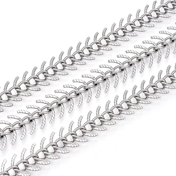304 Цепи из нержавеющей стали с звеньями типа «рыбья кость», несварные, с катушкой