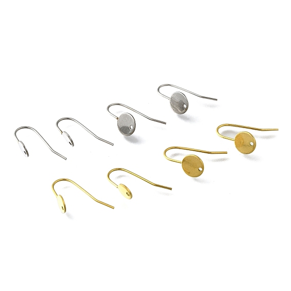 304 нержавеющей стали серьги крюков, плоско-круглые