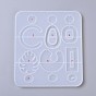 Earring Pendant Silicone Molds, Resin Casting Molds, For UV Resin, Epoxy Resin Jewelry Making, Mixed Shapes