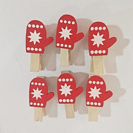 Plastic Clothes Pins, Christmas Theme, for Ticket, Note, Photo, Snack Bags, Office School Supplies