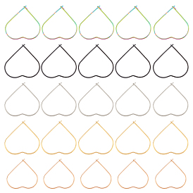 50 шт. 5 стиль ионное покрытие (ip) 304 фурнитура для сережек-колец из нержавеющей стали, бокал шарма кольца