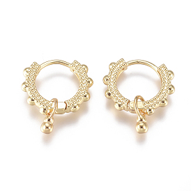 Brass Huggie Hoop Earrings