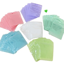 Macaron Color Plastic Yin-yang Zip Lock Bags, Resealable Packaging Bags, Self Seal Bags, Rectangle