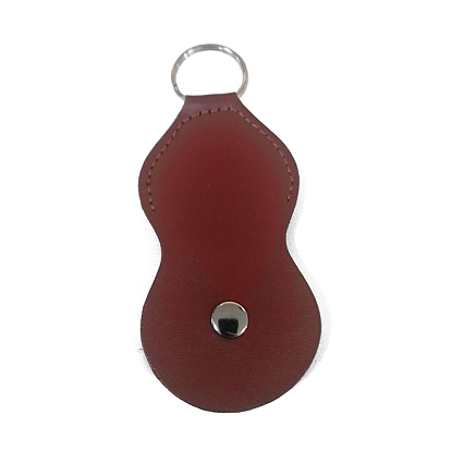 PU Leather Guitar Clip, with Stainless Steel Ring, for Musical Instrument Accessories