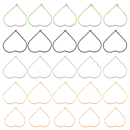 50 шт. 5 стиль ионное покрытие (ip) 304 фурнитура для сережек-колец из нержавеющей стали, бокал шарма кольца