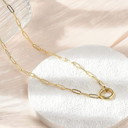 Латунные кольца звено скрепка цепи ожерелья, долговечный, стойки покрытие, без свинца и без кадмия