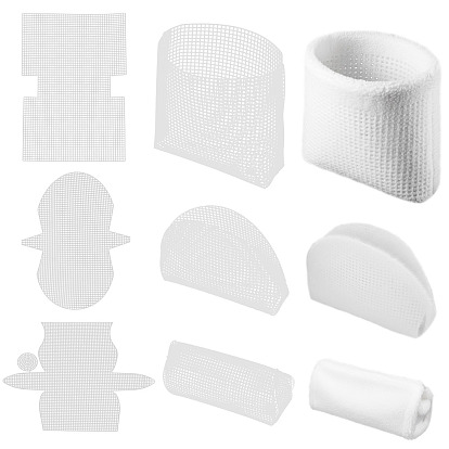 3pièces 3 styles outil de tricot et crochet à faire soi-même, feuilles de toile de maille, pour les accessoires de sacs de bricolage