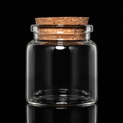 Glass Jar Glass Bottle for Bead Containers, with Cork Stopper, Wishing Bottle