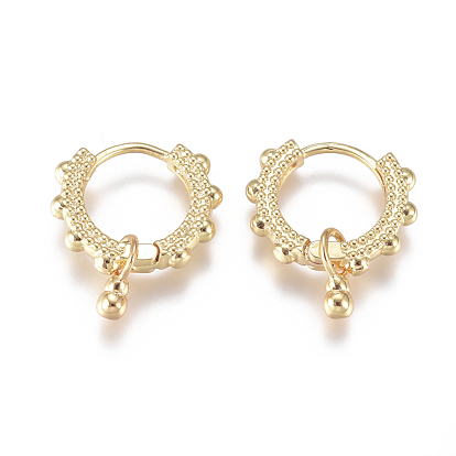 Brass Huggie Hoop Earrings