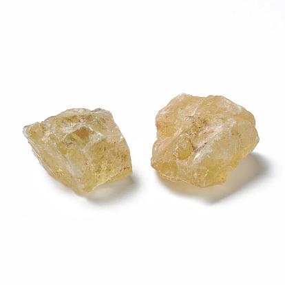 Rough Raw Natural Citrine Beads, for Tumbling, Decoration, Polishing, Wire Wrapping, Wicca & Reiki Crystal Healing, No Hole/Undrilled, Nuggets