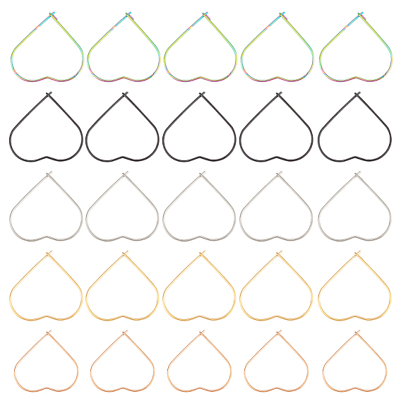 50 шт. 5 стиль ионное покрытие (ip) 304 фурнитура для сережек-колец из нержавеющей стали, бокал шарма кольца