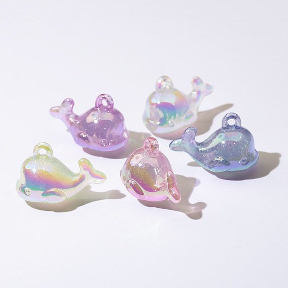 Светящиеся акриловые подвески ab color, светится в темноте, очарование кита