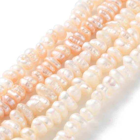 Нити из натурального культивированного пресноводного жемчуга, рондель