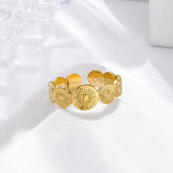 Круглые 304 открытые манжеты из нержавеющей стали для женщин