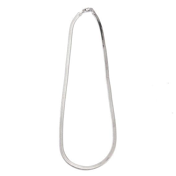 Колье-цепочки из латуни в елочку, с карабин-лобстерами 