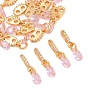 SHEGRACE Brass Micro Pave Cubic Zirconia Charms, Teardrop Charms, Cadmium Free & Lead Free & Nickel Free, Long-Lasting Plated