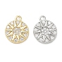 Латунные микропаве прозрачные кубические циркониевые подвески, плоские круглые подвески в виде солнца