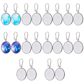 DIY серьги решений, с 304 серьгами-кольцами из нержавеющей стали и подвесными кабошонами