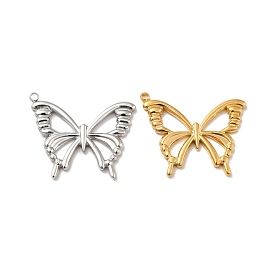 304 Stainless Steel Pendants, Butterfly Charms